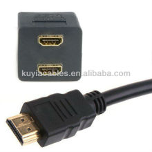 HDMI Male to 2X HDMI Female HDMI Y Splitter Adapter Duplicator Cable Converter